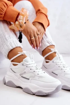 Damskie Sneakersy Buty Sportowe Big Star JJ274579 Białe