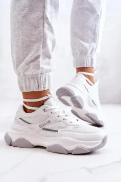 Damskie Sneakersy Buty Sportowe Big Star JJ274579 Białe