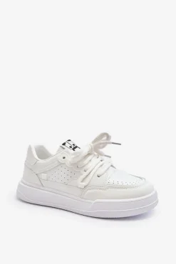 Damskie Sneakersy Eko Skórzane Białe Avanalis