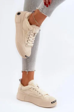 Damskie Sneakersy GOE NN2N4060 Beżowe
