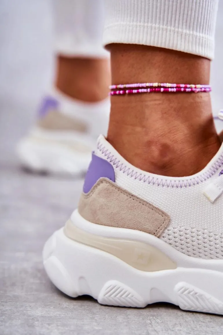 Damskie Sneakersy Memory Foam System Big Star KK274029 Białe