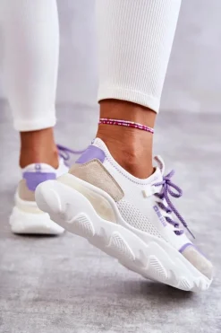 Damskie Sneakersy Memory Foam System Big Star KK274029 Białe