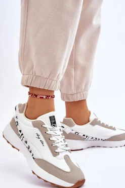 Damskie Sneakersy Memory Foam System Big Star LL274957 Białe