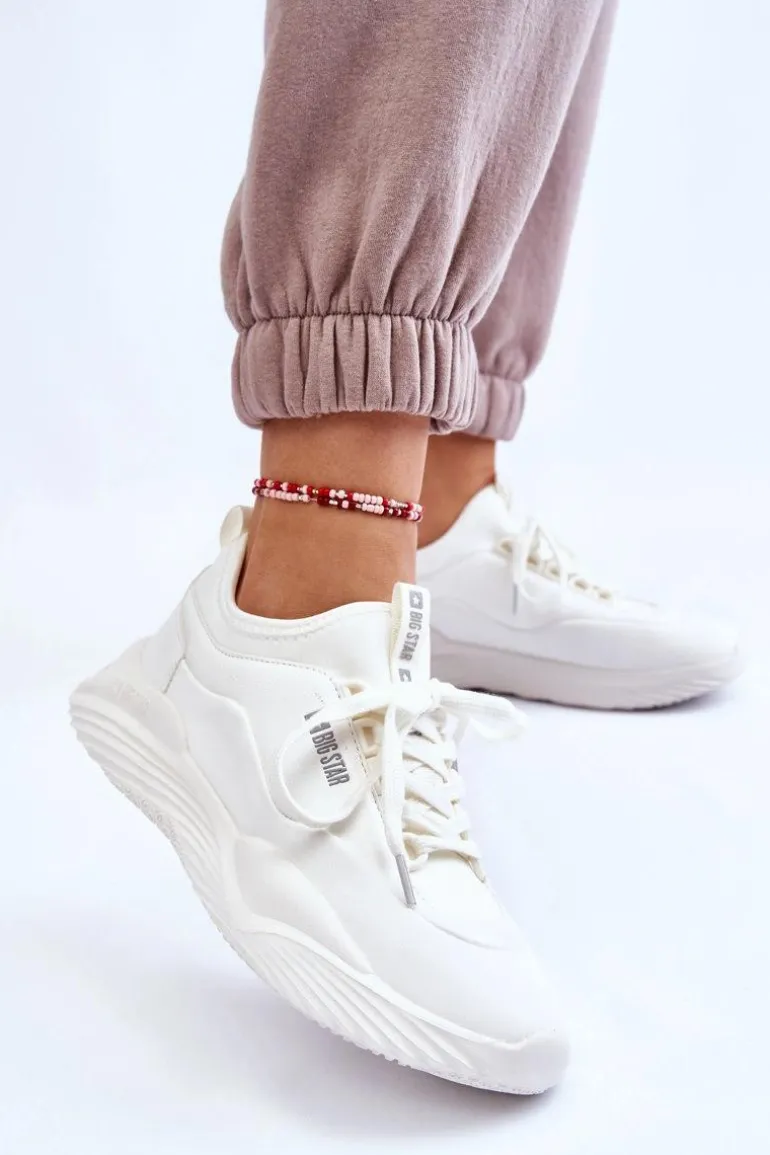 Damskie Sneakersy Memory Foam System Big Star LL274417 Białe