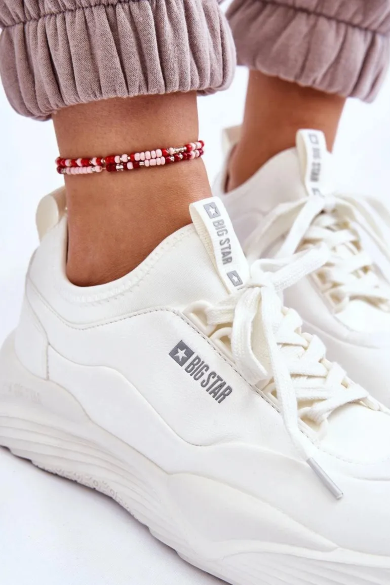 Damskie Sneakersy Memory Foam System Big Star LL274417 Białe