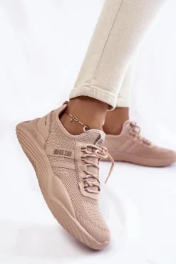 Damskie Sneakersy Memory Foam System Big Star KK274348 Różowe