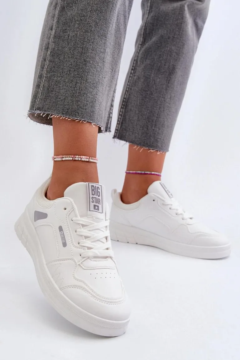 Damskie Sneakersy Memory Foam System Big Star NN274A483 Białe