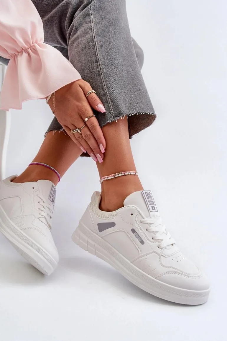 Damskie Sneakersy Memory Foam System Big Star NN274A483 Białe