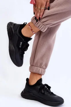 Damskie Sneakersy Memory Foam System Big Star LL274419 Czarne