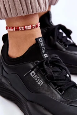 Damskie Sneakersy Memory Foam System Big Star LL274419 Czarne