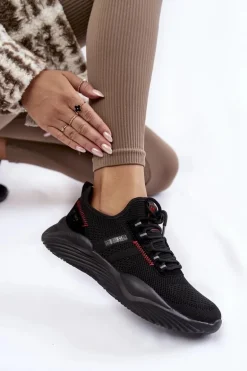 Damskie Sneakersy Memory Foam System Big Star KK274345 Czarne
