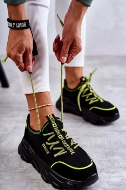 Damskie Sneakersy Memory Foam System Big Star KK274028 Czarne