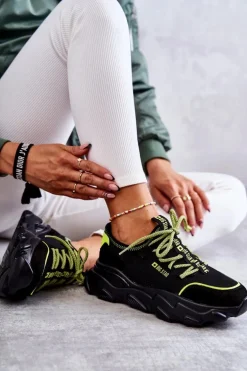 Damskie Sneakersy Memory Foam System Big Star KK274028 Czarne