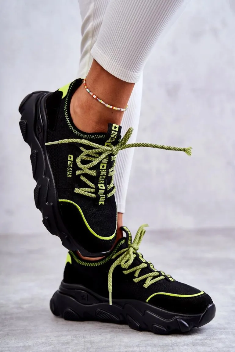 Damskie Sneakersy Memory Foam System Big Star KK274028 Czarne