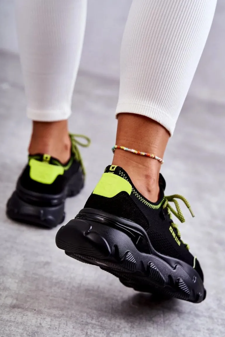 Damskie Sneakersy Memory Foam System Big Star KK274028 Czarne