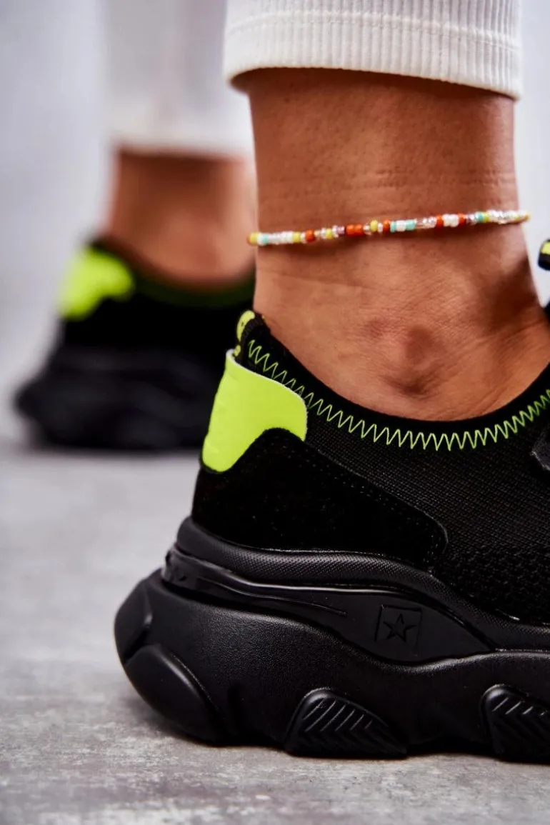 Damskie Sneakersy Memory Foam System Big Star KK274028 Czarne