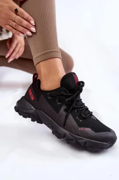 Damskie Sneakersy Memory Foam System Big Star KK274211 Czarne