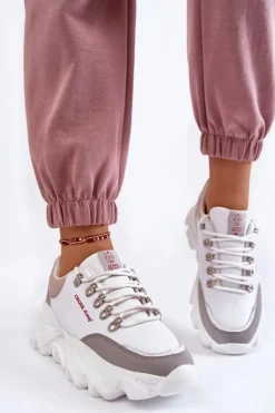 Damskie Sneakersy Na Platformie Cross Jeans KK2R4071C Białe