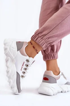 Damskie Sneakersy Na Platformie Cross Jeans KK2R4071C Białe