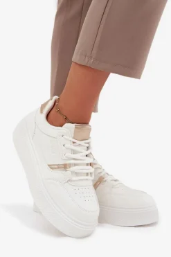 Damskie Sneakersy Na Platformie Big Star SS274359 Białe