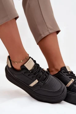 Damskie Sneakersy Na Platformie Big Star SS274360 Czarne