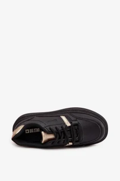 Damskie Sneakersy Na Platformie Big Star SS274360 Czarne