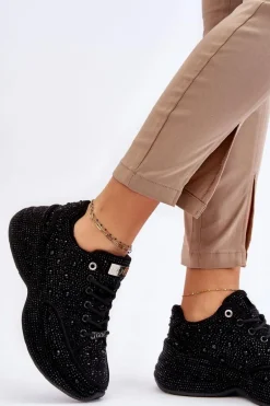 Damskie Sneakersy Na Platformie GOE JJ2N4058 Czarne
