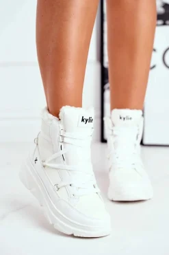 Damskie Sneakersy Śniegowce Białe Missy