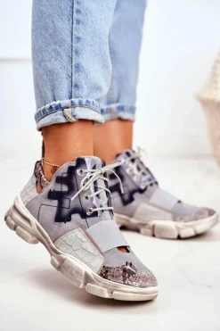 Damskie Sneakersy Skórzane Maciejka 04423-13