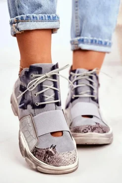 Damskie Sneakersy Skórzane Maciejka 04423-13