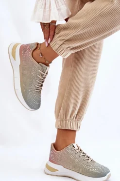 Damskie Sneakersy Z Cyrkoniami Multikolor Raiden