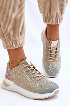 Damskie Sneakersy Z Cyrkoniami Multikolor Raiden