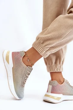 Damskie Sneakersy Z Cyrkoniami Multikolor Raiden