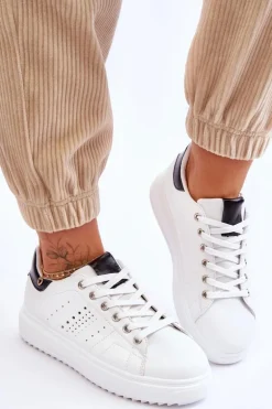 Damskie Sportowe Buty Biało-Czarne Be First!