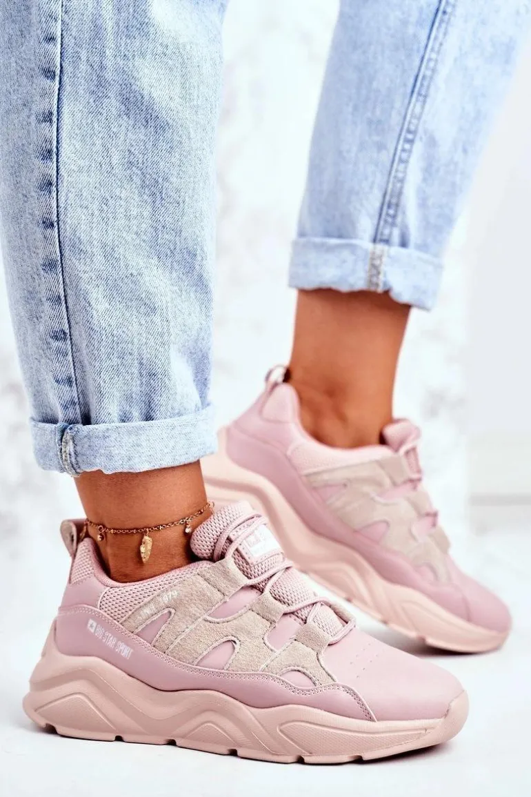 Damskie Sportowe Buty Big Star Różowe GG274637