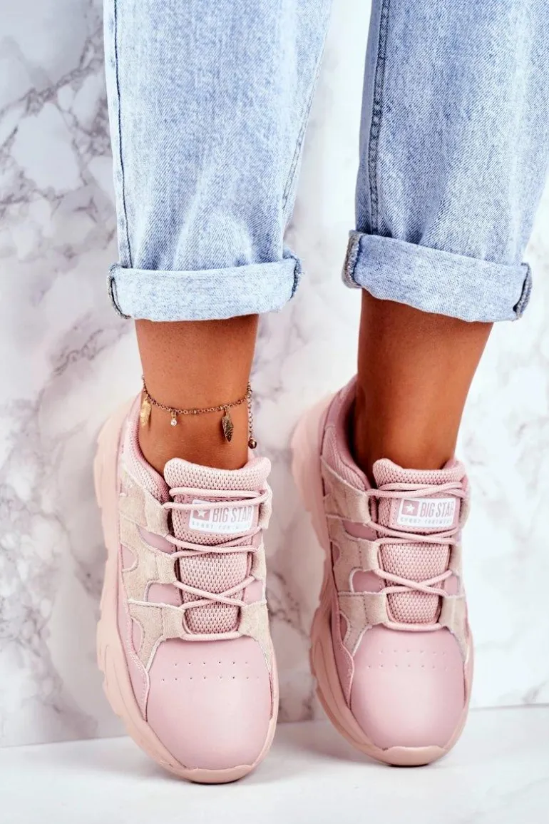 Damskie Sportowe Buty Big Star Różowe GG274637