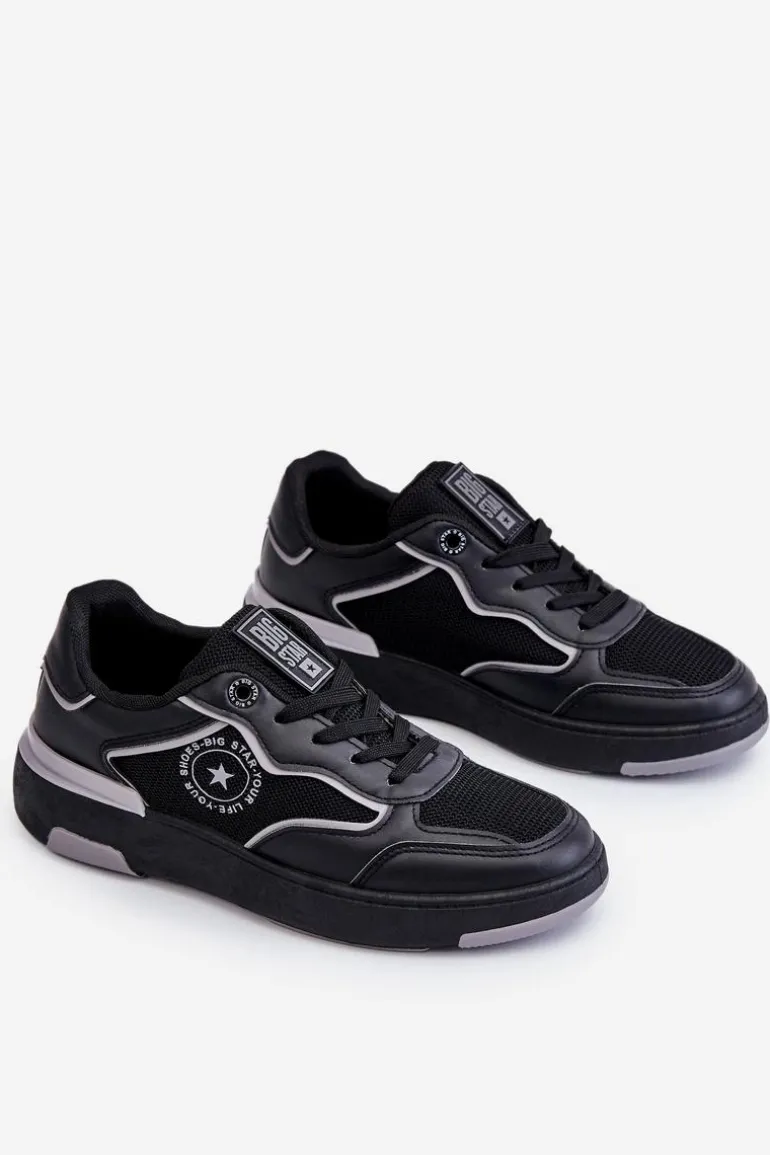 Damskie Sportowe Buty Big Star LL274443 Czarno-Szare
