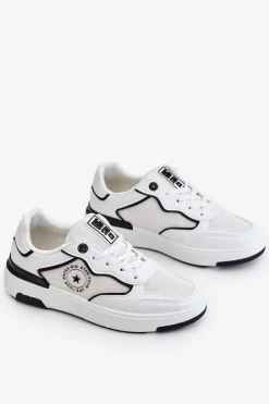 Damskie Sportowe Buty Big Star LL274440 Biało-Czarne