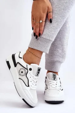 Damskie Sportowe Buty Big Star LL274440 Biało-Czarne