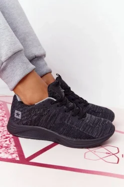 Damskie Sportowe Buty Comfort Foam Czarne Long Distance