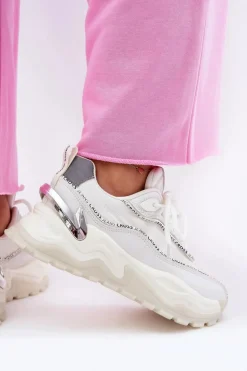 Damskie Sportowe Buty Cross Jeans II2R4017C Białe