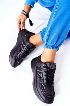 Damskie Sportowe Buty Memory Foam Big Star II274332 Czarne