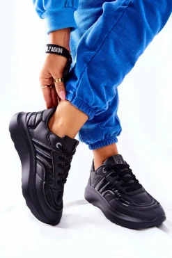 Damskie Sportowe Buty Memory Foam Big Star II274332 Czarne