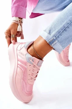 Damskie Sportowe Buty Memory Foam Big Star II274333 Różowe