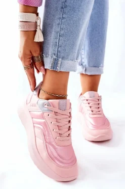 Damskie Sportowe Buty Memory Foam Big Star II274333 Różowe