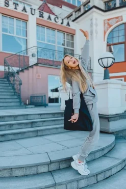 Damskie Sportowe Buty Memory Foam Big Star HH274255 Biało-Fioletowe