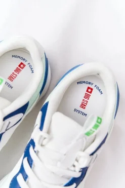 Damskie Sportowe Buty Memory Foam Big Star HH274810 Biało-Zielone