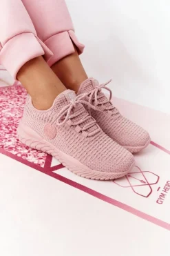 Damskie Sportowe Buty Memory Foam Big Star HH274299 Różowe