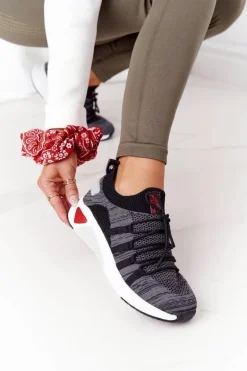 Damskie Sportowe Buty Memory Foam Big Star HH274532 Ciemnoszare