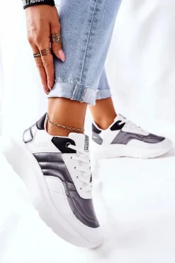 Damskie Sportowe Buty Memory Foam Big Star II274335 Białe